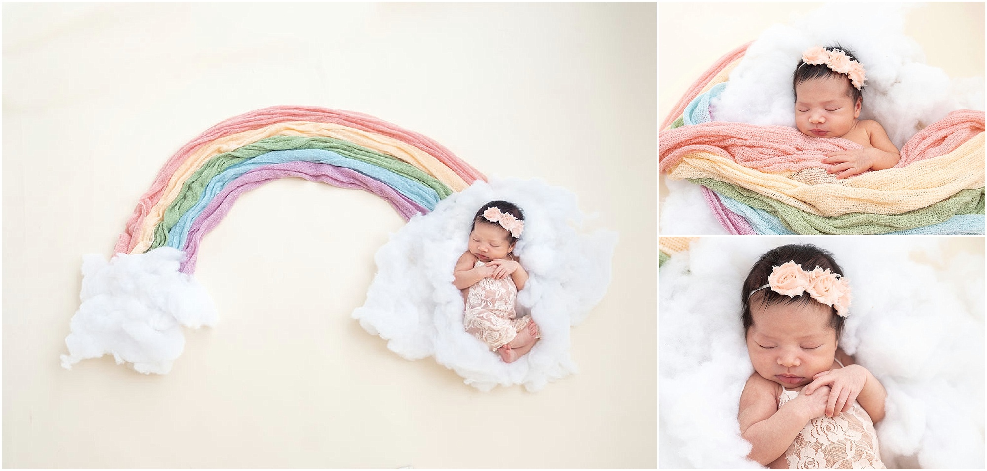 rainbow baby newborn photos